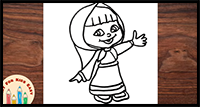 How to Draw Masha from Masha and the Bear