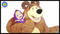 Masha and the Bear Drawing Step by Step | Draw Along Tutorial