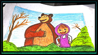 Step-by-Step Masha and the Bear Drawing Tutorial