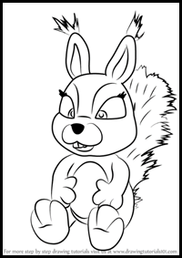 How to Draw Squirrel from Masha and the Bear