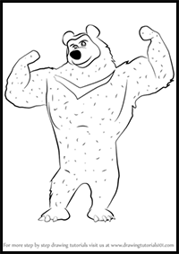 How to Draw the Black Bear from Masha and the Bear