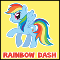 How to Draw Rainbow Dash from My Little Pony Friendship is Magic with Easy Steps Lesson