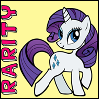 How to Draw Rarity from My Little Pony with Easy Step by Step Drawing Tutorial