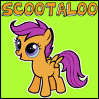 How to Draw Scootaloo from My Little Pony with Easy Step by Step Drawing Tutorial