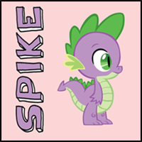How to Draw Spike from My Little Pony with Easy Step by Step Drawing Tutorial