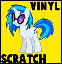 How to Draw Vinyl Scratch from My Little Pony with Easy Step by Step Drawing Tutorial