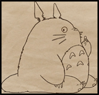How to Draw Totoro from My Neighbor Totoro – Easy Step by Step Drawing Tutorial