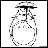 How to Draw Totoro with an Umbrella