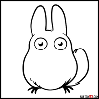 How to Draw Chibi White Totoro