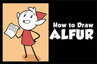 How to Draw Alfur the Elf from Hilda Easy Step by Step Drawing Tutorial for Beginners