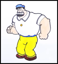 How to Draw Bluto | Easy Kids Drawing