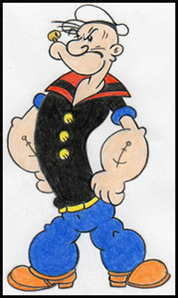 Let's Learn How to Draw Popeye