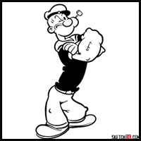 How to Draw Popeye the Sailor
