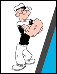 How to Draw Popeye - Step by Step Drawing Tutorial