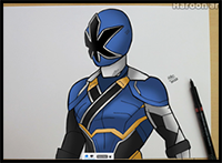 How to Draw Blue Power Ranger