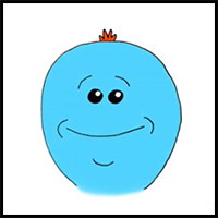How to Draw Mr. Meeseeks Head (Rick and Morty)