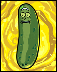 How to Draw Pickle Rick
