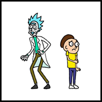 How to Draw Rick and Morty Easy