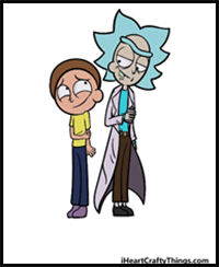 how to draw Rick and Morty