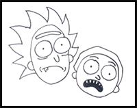 How to Draw Rick and Morty | Cartoon Drawings