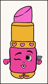 How to Draw Lippy Lips from Shopkins