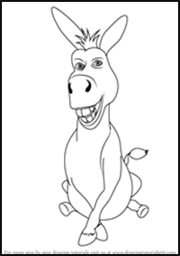 How to Draw Donkey from Shrek