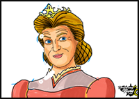 How to Draw Queen Lillian from Shrek Forever After