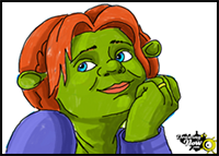 How to Draw Princess Fiona from Shrek Forever After