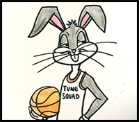 Easy How to Draw Space Jam 2 - A New Legacy - Bugs Bunny
