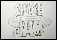 How to Draw Space Jam 2 - A New Legacy Logo - YouTube