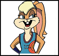 How to Draw Lola Bunny - Space Jam 2 - Easy Step by Step