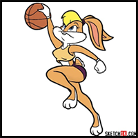 How to Draw Lola Bunny from Space Jam 2
