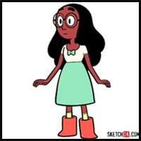 How to draw Connie Maheswaran | Steven Universe