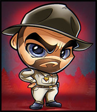 How to Draw Hopper from Stranger Things