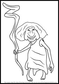 How to Draw Gran from The Croods