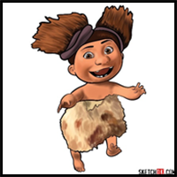 How to draw Sandy Crood