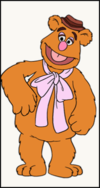 How to Draw Fozzie Bear from the Muppet Show