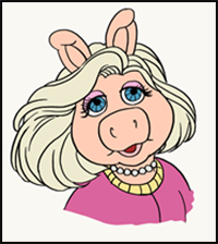 How to Draw Miss Piggy from the Muppet Show