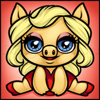 How to Draw Baby Miss Piggy