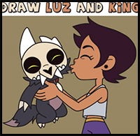 How to Draw Luz and King from Owl House Easy Step by Step Drawing Tutorial for Kids