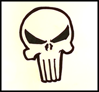 How to Draw Punisher Skull