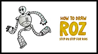How to Draw Roz from The Wild Robot | Step-By-Step Drawing for Kids