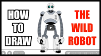 How to Draw WILD ROBOT Roz - Easy Drawing Tutorial for Beginners