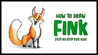 How to Draw Fink the Fox from The Wild Robot | Step-By-Step Drawing for Kids