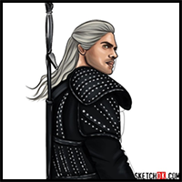 How to Draw Geralt of Rivia from Netflix Series