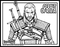How to Draw GERALT OF RIVIA (The Witcher) Drawing Tutorial