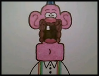 How to Draw Uncle Grandpa Cartoon Character