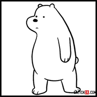 How to Draw Sad Ice Bear | We Bare Bears