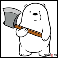 How to Draw Ice Bear with an Axe | We Bare Bears