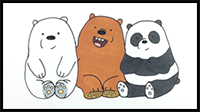 How to Draw We Bare Bears for Kids